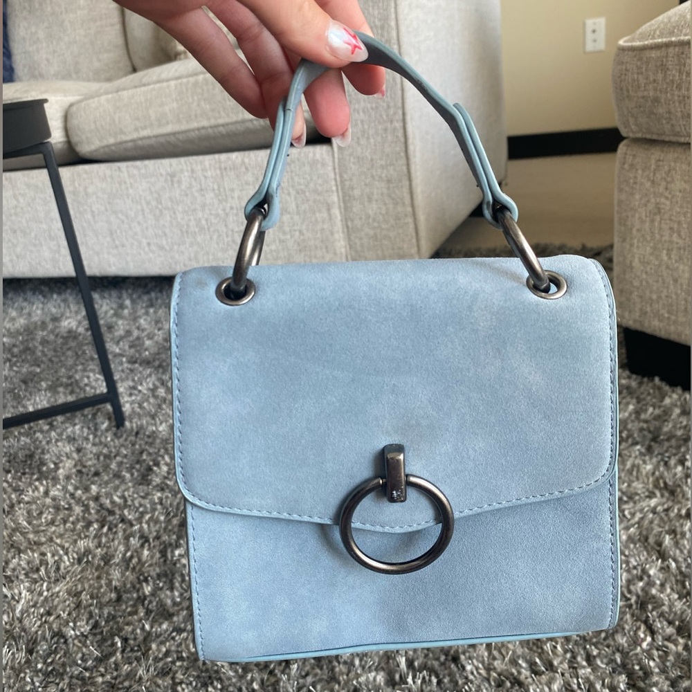 Blue suede universal threads purse